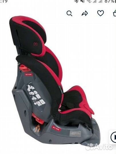 Детское автокресло Carmate Swing Moon Black Red