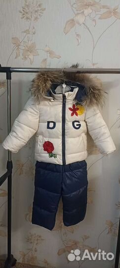 Зимний костюм для девочки 74