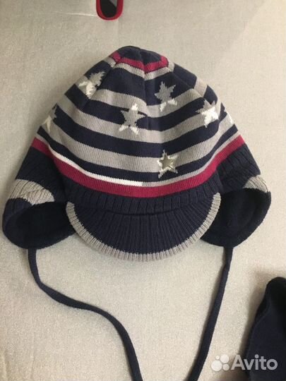 Шапка с шарфом р.48-49