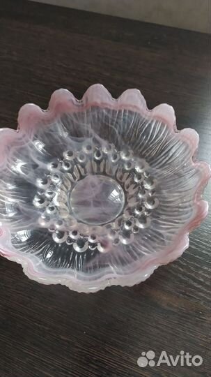 Конфетница цветное стекло