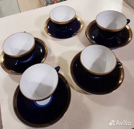 Чайные Пары лфз Кобальт Кофейные СССР