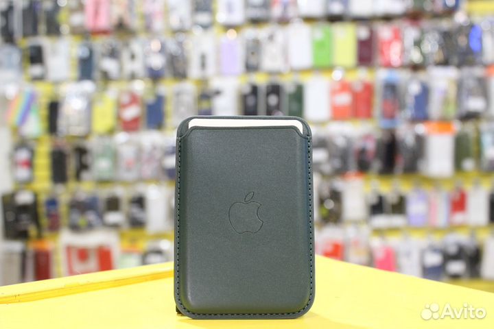 Чехол Apple Leather Wallet с MagSafe (Black)