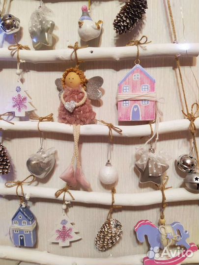 Елка ручной работы новогодняя детская из дерева