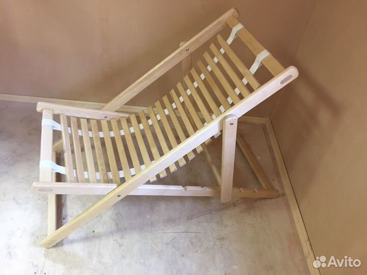 Новые шезлонги из массива дерева (складные)