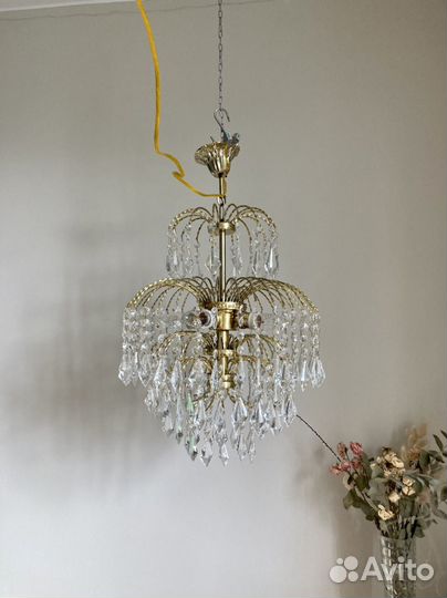 Винтажная хрустальная люстра