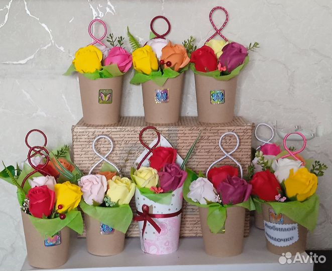 Букеты из вспененного мыла