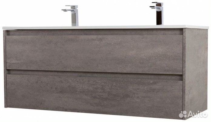 Тумба с раковиной BelBagno Kraft 120-BB1200-2-ETL Cemento Grigio