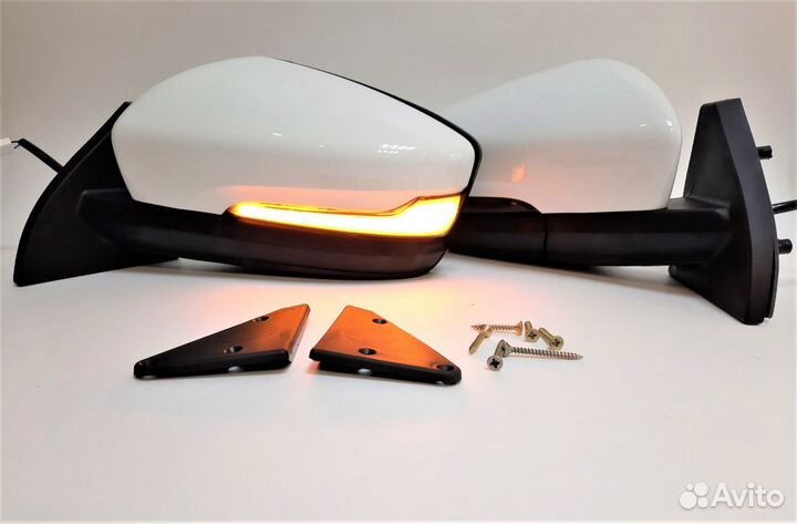 Зеркала Белые эл, с повторителем ваз 2114 Новые