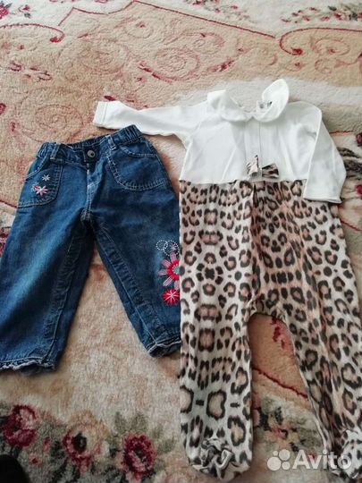 Вещи пакетом для девочки 80р