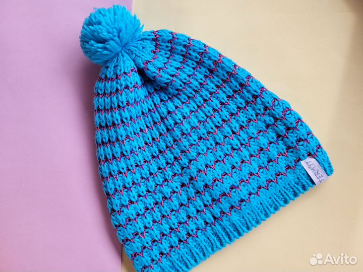 Шапка женская вязаная бини