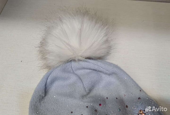 Шапка тёплая на девочку 6-8л
