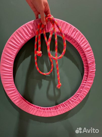 Обруч гимнастический и скакалка (комплект)