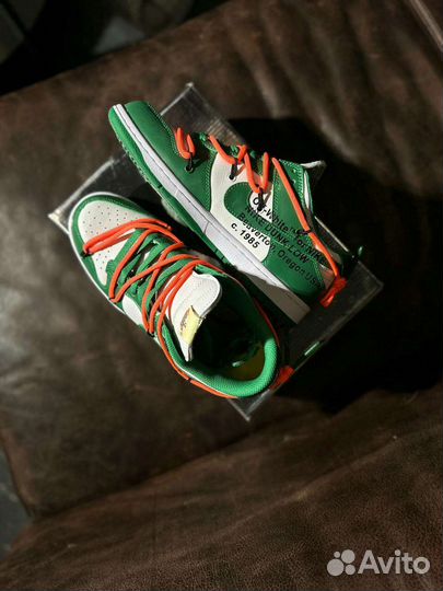 Nike dunk x off white green