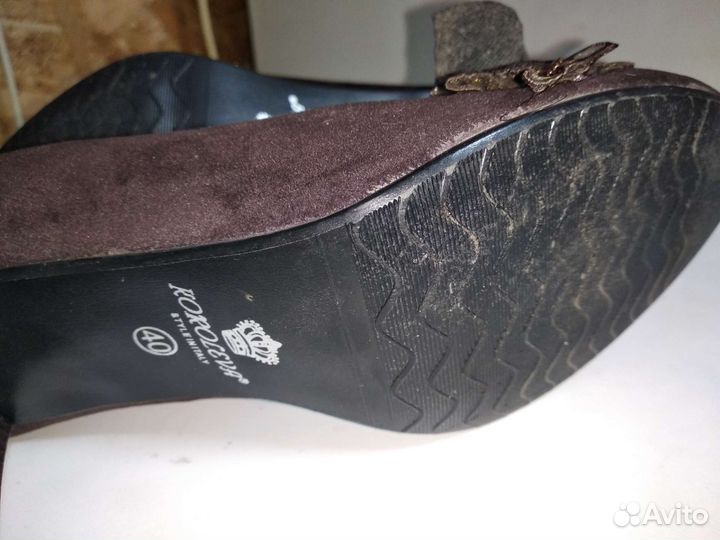 Туфли женские 40 размер, замша, бу