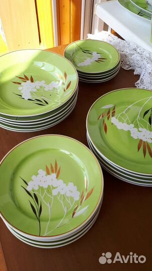 Набор столовой посуды Белая рябина Дулево СССР