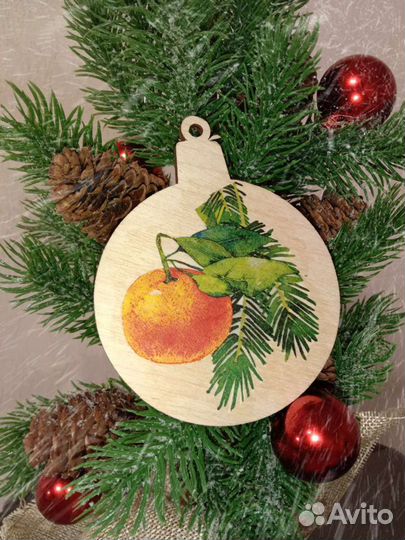Новогодние украшения из дерева, игрушка