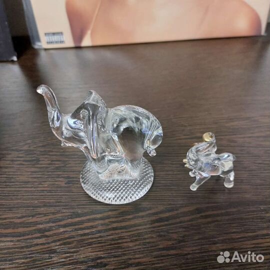 Стеклянные фигурки животных