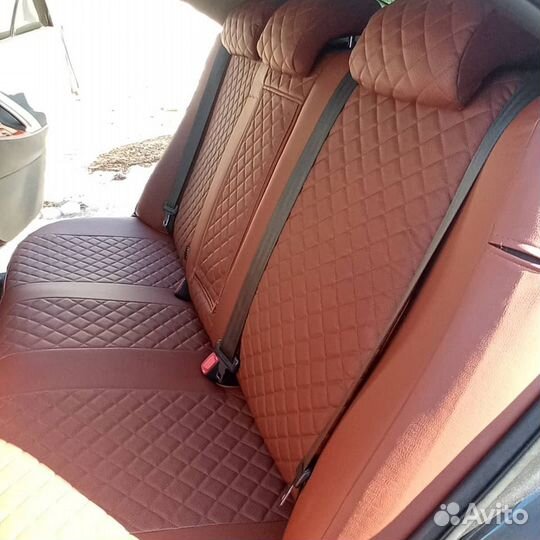 Авточехлы в Ромб Коричневые
