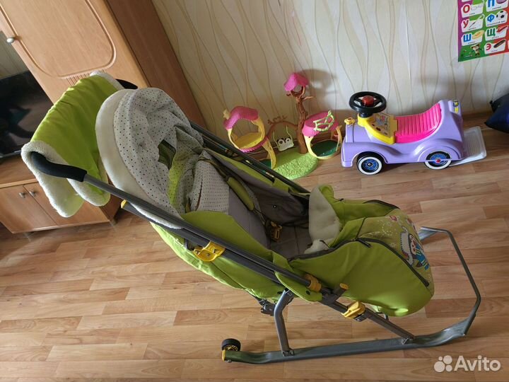 Детские санки коляска ника
