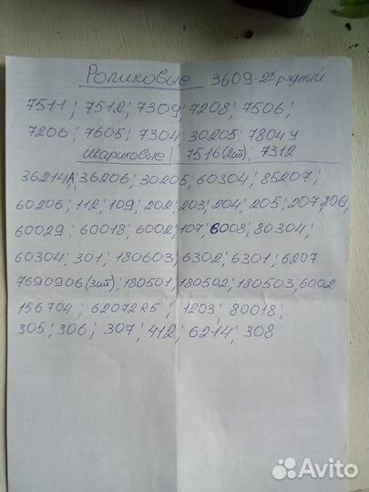 Подшипник 202-207, 3214 и др