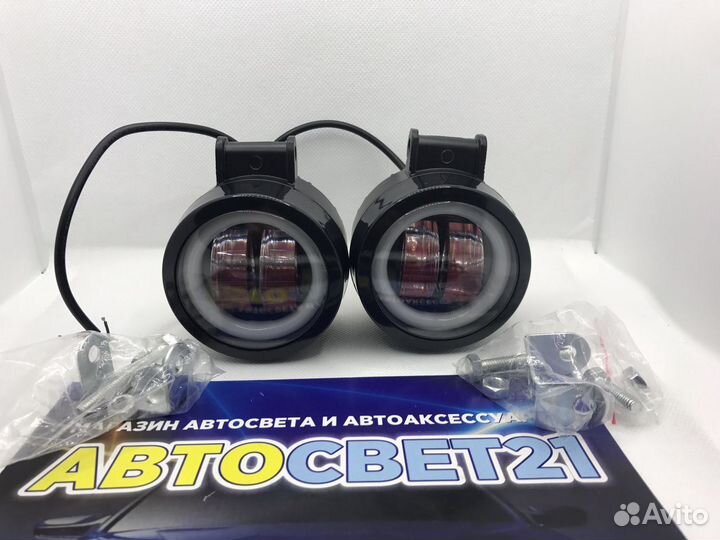 Led противотуманка с ангельской глазкой