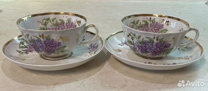 Чайный сервиз СССР дулево Сирень нюансы