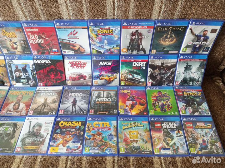 Новые, в плëнке диски для ps4/ps5, цены в описании