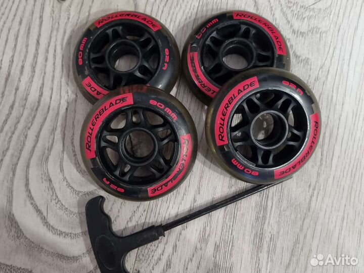 Роликовые коньки rollerblade+доп колеса