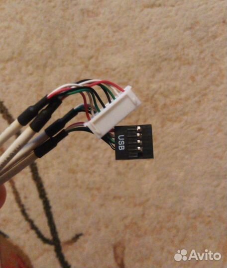 Кабели USB2.0, audio, reset/power/HDD LED, Molex