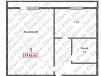 1-к. квартира, 31,2 м², 5/9 эт.