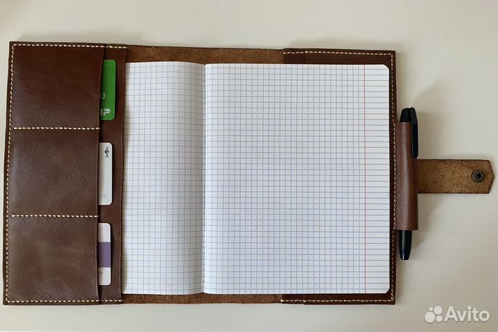 Обложка для дневника / книги нат. кожа ручная А5