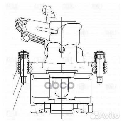 Суппорт тормозной зад прав CF550116 Trialli