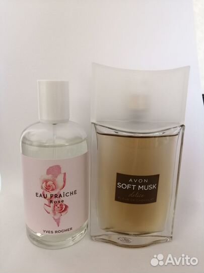 Yves Rocher Eau Fraiche Rose и avon Soft Musk