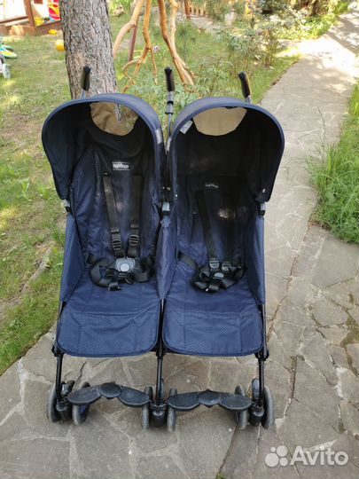 Peg perego pliko mini twin коляска трость двойни