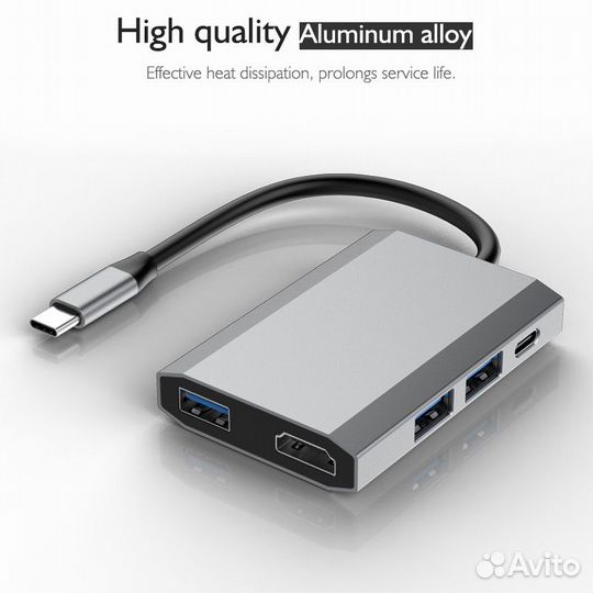 USB Хаб Type-C 5в1 на MacBook basiх