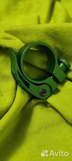 Подседельный зажим 34.9 зелёный для велосипеда