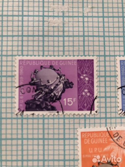 Почтовые марки Гвинея 1960