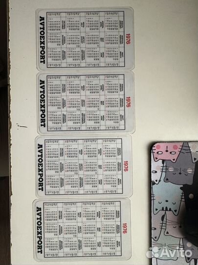 Календарик автоэкспорт 1976 год