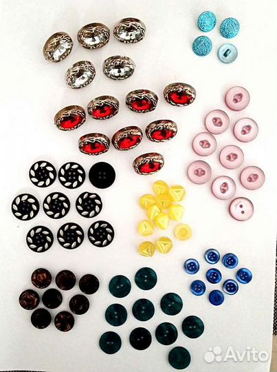 Нитки шелк, мулине, пуговицы