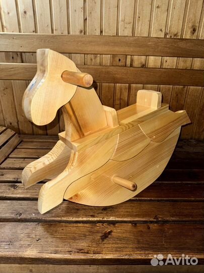 Лошадка качалка деревянная