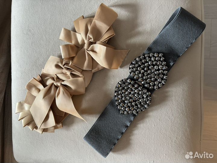 Ремень пояс эластичный женский(комплект) 2 шт