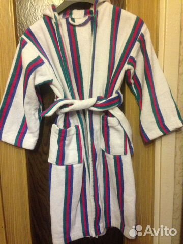 Халат махровый с капюшоном детский