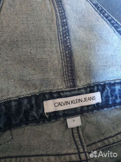 Джинсовый комбинезон для девочки calvin klein