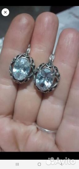 Серебряные серьги СССР