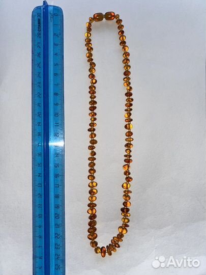 Бусы янтарь