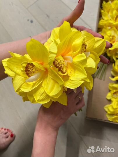 Искусственные силиконовые цветы букеты для декора