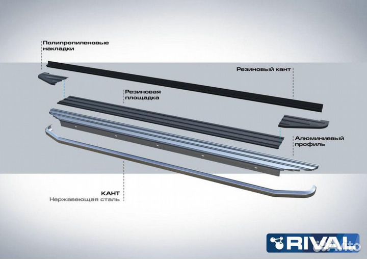 Пороги-подножки Honda CR-V 2017. Premium