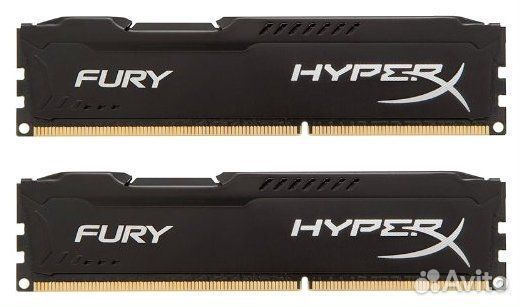 Оперативная память HiperX fury DDR3- 1600 2x8 16gb