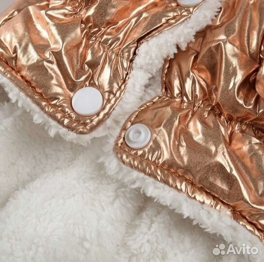 Новый зимний комбинезон для собак, золото, L, XL