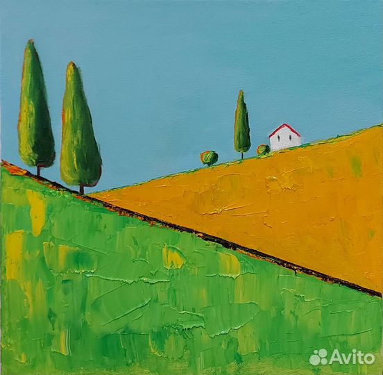 Картина маслом на холсте пейзаж наличии